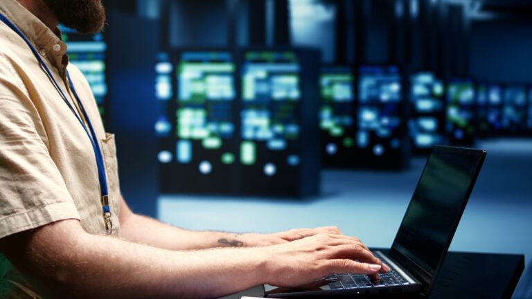 supervisor doing server diagnostic test scaled
